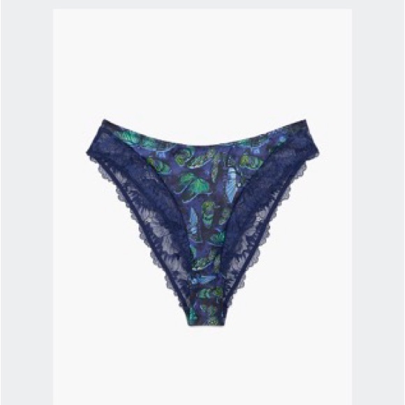 2 piece NWT Savage X Fenty Blue and Green Lace Bra - Picture 5 of 8